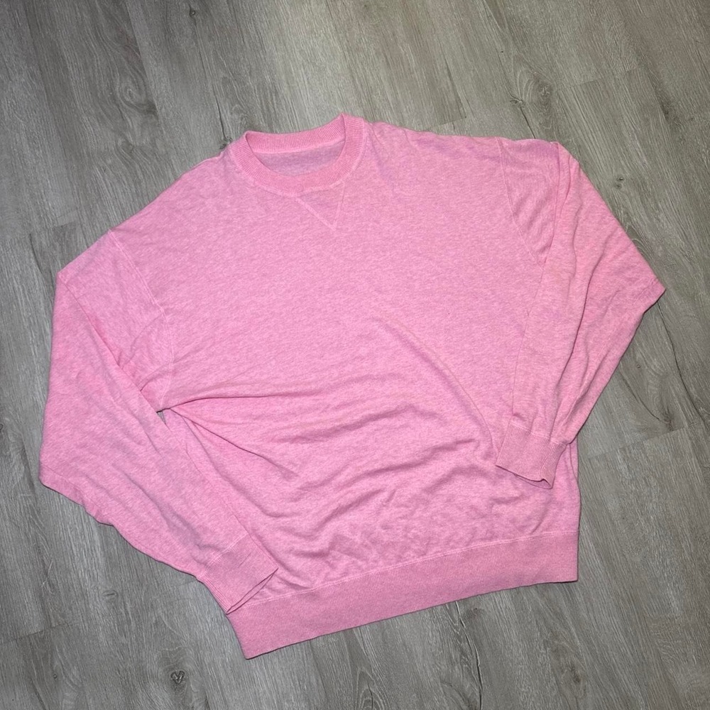 Pink cashmere blend long sleeve shirt top